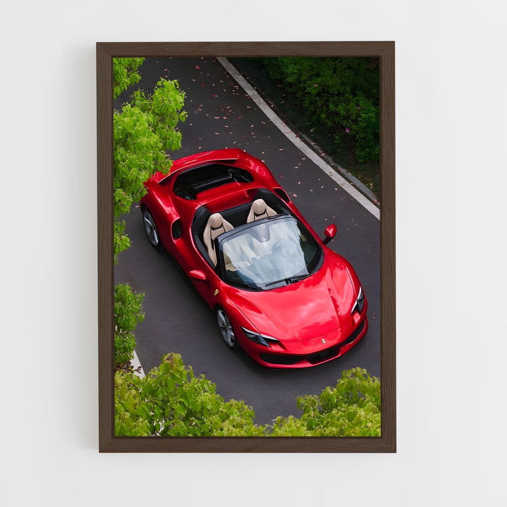 Poster Ferrari Rouge (vue 5)